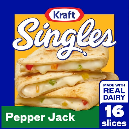 Kraft Singles Pepper Jack Slices, 16 ct Pack