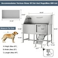 thumbnail image 3 of Huisuilinss 62" Dog Washing Station,Pet Dog Bathing Station With Ramp, Professional Stainless Steel Dog Grooming Tub w/Soap Box, Faucet,Bathtub for Large,Medium,Small Pet,(Right), 3 of 6