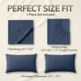 thumbnail image 5 of Beddora Queen Size Bed Sheet Set in Navy Blue – 4 Piece Microfiber Sheets, Ultra-Soft, Deep Pocket, Wrinkle-Resistant, Easy Care, Adult, 5 of 5