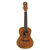 Luna Maluhia Peace Etched Mahogany Concert Body Acoustic Ukulele Rosewood Fingerboard w/Gig Bag, Satin