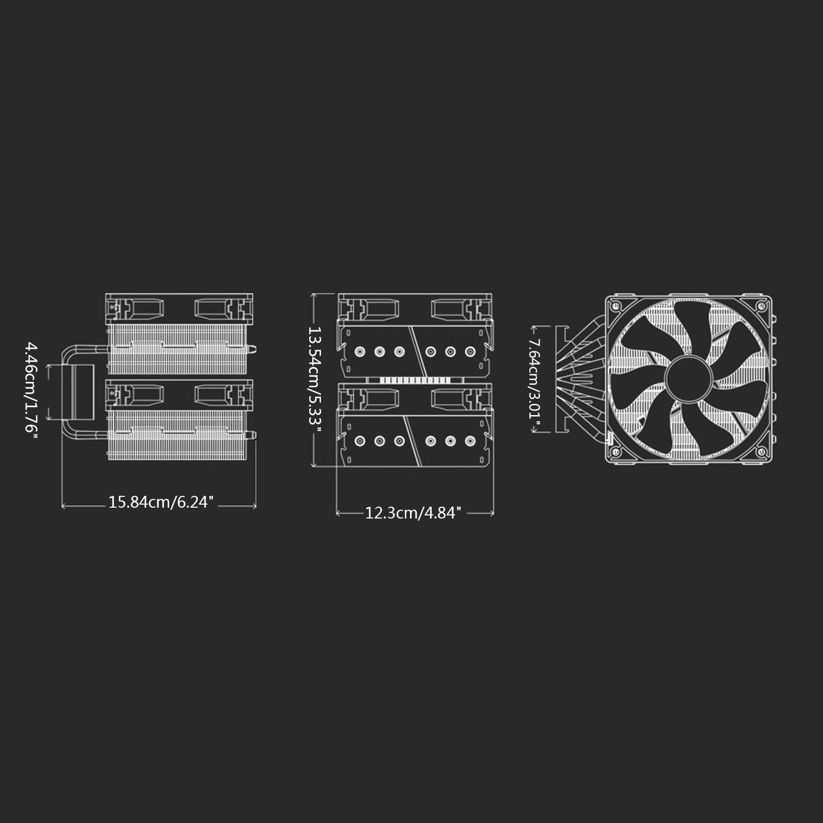 lanema 6 Heatpipes RGB CPU Cooler Radiator Silent for Intel LGA 1150 1156 1155 1366 2011 AM3 AM4 AM2 Ventilador