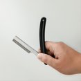 thumbnail image 3 of Premium Men's Beard Styling Comb & Razor Set - Folding Stainless Steel Comb + 10 Replacement Blades & Razor Holder, 3 of 4
