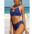 thumbnail image 3 of Women Halter Bikini Set Low Waisted Swimsuits Sexy Two Piece Swimwear, 3 of 5