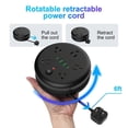thumbnail image 4 of JOUALY 9 In 1 Power Strip, Surge Protector with 5 Outlets and 4 USB Ports ,6 FT Extension Cord (2500W/10A), Wire Wound Retractable Power Strip for Home, Office, Travel, Computer Desktop,Black, 4 of 5