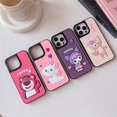 thumbnail image 2 of Funda De Teléfono De Alta Calidad 三维 De Kuromi De Dibujos Animados Para iPhone 15 14 11 12 13 Pro Max 14 15 Plus Protectora De Silicona Suave TPU A Prueba De Golpes, 2 of 4