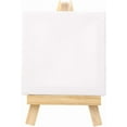 thumbnail image 5 of Xiao Hua Juego de 4 mini caballetes de madera para lienzo, caballete en blanco con lienzos, mini paneles de lienzo para pintar, mini lienzos para arte, pintura, dibujo y manualidades., 5 of 5