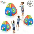 thumbnail image 4 of 5pc Kids Playhouse Jungle Gym w/ Pop Up Play Tents, Tunnels & Basketball Ball Pit for Boys, Girls, Children, Babies & Toddlers, Indoor & Outdoor Use, by Hide-n-Side, 4 of 9
