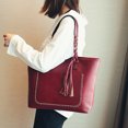 thumbnail image 2 of Bolsa Mujer Ocio Borla PU Moda Bolso de hombro de gran capacidad (Jujube Red)-180269.03 JShteea Para Estrenar, 2 of 6