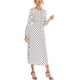 thumbnail image 1 of SAYOO Vestido de primavera femenino con estampado de punto y cuello redondo de manga larga vestido Midi SAYOO moda, 1 of 9