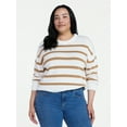 thumbnail image 2 of Time and Tru Women's Pullover Crewneck Sweater with Long Sleeves, Sizes XS-XXXL, 2 of 6
