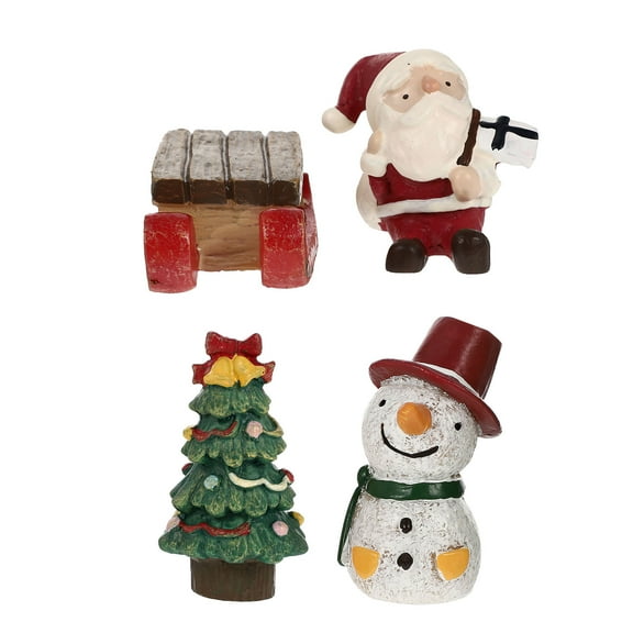 SWETRACE 4Pcs Aquarium Decoration Assorted Color Resin Figurines for Fish Tank Christmas