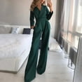 thumbnail image 5 of Trouser Suit Ladies Wedding Festive Long Jumpsuit V-Neck Playsuit With Wide Leg Trouser Suit Playsuit Business Suit Overall(M), 5 of 6