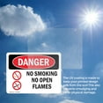 thumbnail image 6 of (2 Pack) No Smoking No Open Flames OSHA Danger Sign 10 Inch X 7 Inch Vinyl Label Decal Sticker Weather Resistant, UV Protected for Workplace, Business, and Construction Site, Made in, 6 of 7