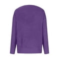 thumbnail image 5 of Lovskoo Sweaters for Women Long Sleeves V-Neck Pullover Solid Color Casual Blouse Tops Purple, 5 of 8