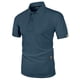 thumbnail image 4 of Camiseta informal de manga corta y color liso para hombre - Tejido ligero y transpirable - Cuello clásico para ocasiones informales de verano, 4 of 5