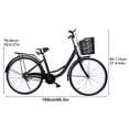 Queroig Adults 26" Cruiser Bikes with Basket
