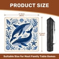 thumbnail image 2 of Mahjong Mat 31.5" x 31.5" Blue Whales Underwater Coral Seashells Starfish Minimal Nautical Style Non-Slip Noise Reduction American Mahjong Tiles Table Cover for Dominoes Poker Card Board Games Gift, 2 of 8