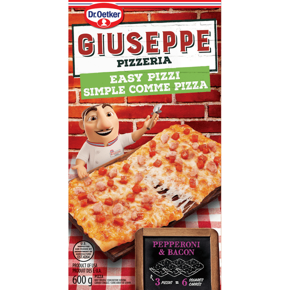 Dr. Oetker Giuseppe Pizzeria Easy Pizzi Pepperoni & Bacon Mini Pizza, 600g