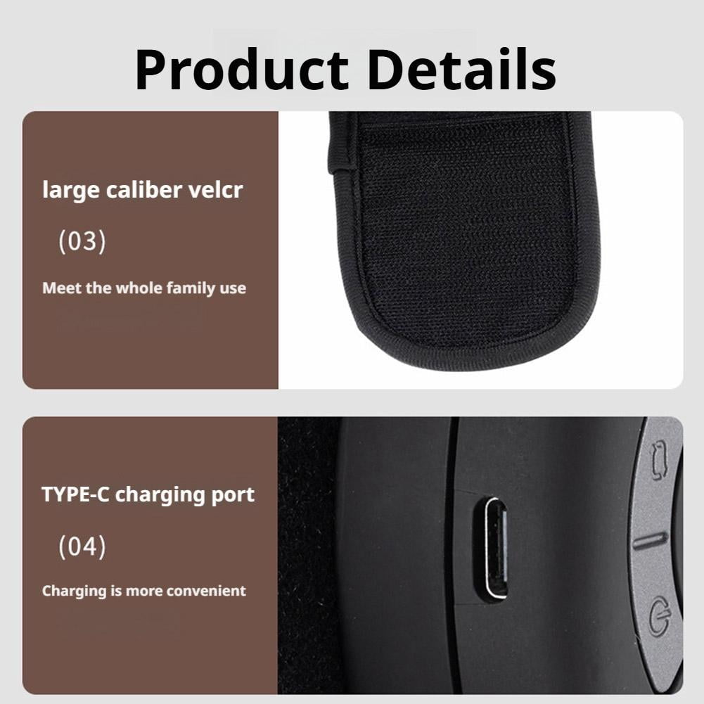 1 PC USB Rechargeable Ankle & Foot Massager, Ankle Heat Wrap, Wireless Compression Massager for Home/Office/Travel