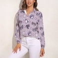 thumbnail image 3 of Chinchillas Long Sleeve Blouse Woman Streetwear Casual Shirts Summer Oversize Woman Streetwear Clothing Birthday Present, 3 of 7