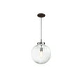 thumbnail image 4 of Meridian Nicole Glass Globe Pendant Light in Oil Rubbed Bronze, 4 of 5