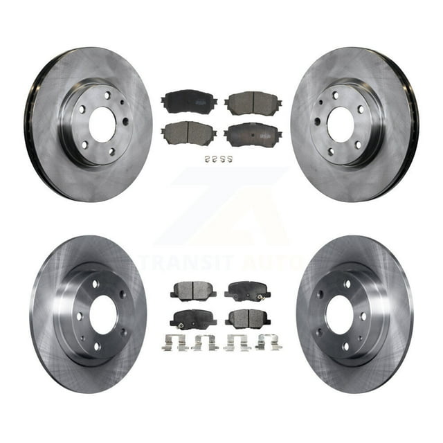 Transit Auto Front Rear Disc Brake Rotors and Semi-Metallic Pads Kit for Car Mazda 6 K8F-101446