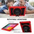 thumbnail image 6 of Dteck For Tab A7 10.4 Case 2020 T500 T505 Heavy Duty Rugged 3 Layer Full Body Shockproof Protective Covers with 360 Rotate Stand /Hand Strap/ Should Belt /Pencil Holder, Red+Black, 6 of 6