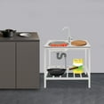 thumbnail image 4 of Utility Laundry Sink Kitchen Stainless Steel Single Bowl Sink Washing Station, 4 of 13