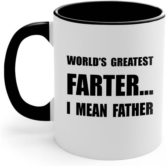 Best Farter Ever Oops I Meant Father Mug – Funny Sunset Coffee Cup Gift for Dad, Father's Day, Birthday, Papa Joke Present from Kids or Wife (Accent Mug #9)
