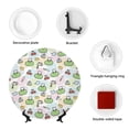 thumbnail image 4 of Picia Frog Wear Chef Hat Pattern Bone China Decorative Plate – Wall Decor with Stand and Adhesive, Elegant Ornament for Living Room, Office, or Entryway-7in, 4 of 6