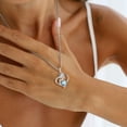 thumbnail image 3 of Beautlace 925 Sterling Silver Rose Heart Necklace,Rose Flower Pendant Necklace Jewelry Birthday Christmas Valentines Mother's Day Gifts for Women Mom-March, 3 of 12
