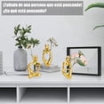 thumbnail image 5 of Thinker Statue 3PCS, Sculpture Decorative Figures, Thinker Statue, Sculpture Abstract Art, Aesthetic Ornaments for Home, Resin Statue for Decoration Room, Bathroom, Office, Desk-Gold, 5 of 8