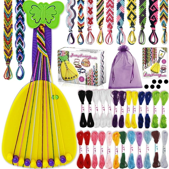 Yalumo Friendship Bracelet Making Kit for Girls, The Best Birthday Gifts for Ages 6 7 8 9 10 11 12 Years Old Teen Girl Gifts, DIY Arts and Crafts Toys for Kids Jewelry String Maker Kit