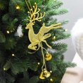 thumbnail image 3 of Campanas de ciervo de plástico para árbol de Navidad Decoración de alces de Navidad Decoración de árbol de Navidad Colgantes Campanas de ciervo Colgantes de cuerda (6 piezas), 3 of 4
