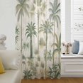 thumbnail image 6 of Palm Tree Sheer Curtains 45 Inches Long, Sage Green Tropical Nature Plant Watercolor Light Filering Curtains, Breathable Simi Curtain Privacy Drapes for Kitchen Bathroom Small Window Treatment, 6 of 9