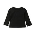 thumbnail image 2 of Kiapeise Toddler Baby Kids Girl Cotton Long Sleeve Solid Tee Tops T-Shirt Clothes, 2 of 5
