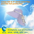 thumbnail image 2 of Sun Blocker Women's Safari Sun Hat with Neck Flap Large Brim Packable Summer Beach Fishing Cap, 2 of 6