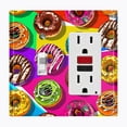 thumbnail image 1 of Metal Light Switch Plate Outlet Cover (Donut Party - Single Toggle Single Rocker), 1 of 2