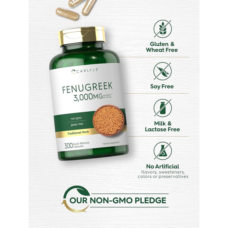 FITO MEDIC'S Lab Fenugreek Capsules | 300 Caps, 12000mg High-Absorption Extract For Metabolism, Blood Sugar & Vitality