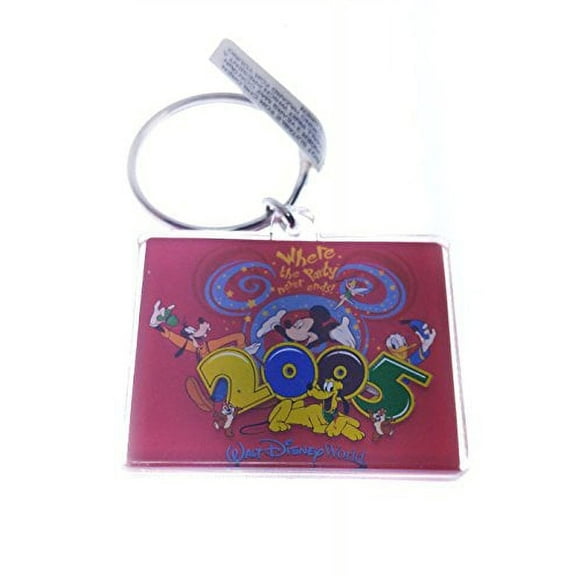 Disney by Disney Where the Party Never Ends 2005 Logo Keychain
