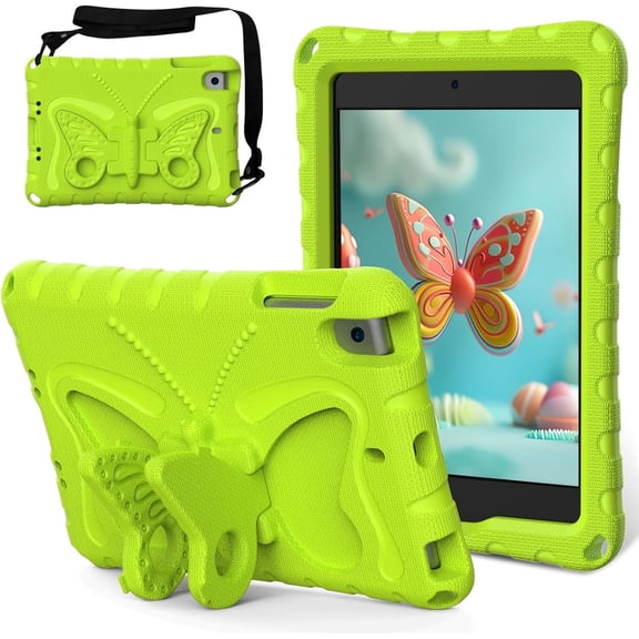 HCTian Kids Case Compatible with iPad mini 7 Case (A17 Pro) 2024/ Mini 6 8.3″ 2021 7th/ 6th Generation, Lightweight Shockproof Case EVA Foam Cover with Shoulder Strap & Stand Cover