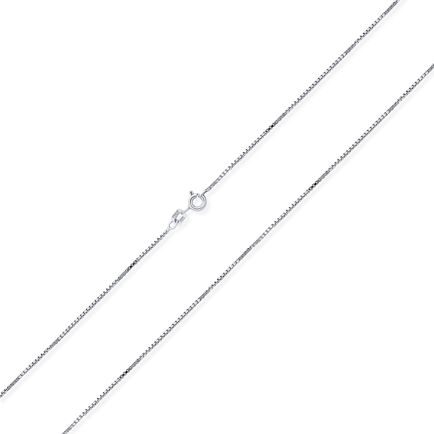 UK 16" TO 24'' INCH NECKLACE CHAIN BOX LINK MAN LADY 925 STERLING SILVER FILL
