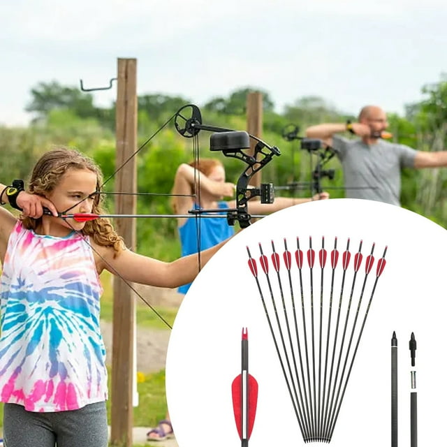 Other, 29 Inch Practice Spine 400 With Removable Tips For & & Traditional Bow (12 Pcs), Outdoor & Sport