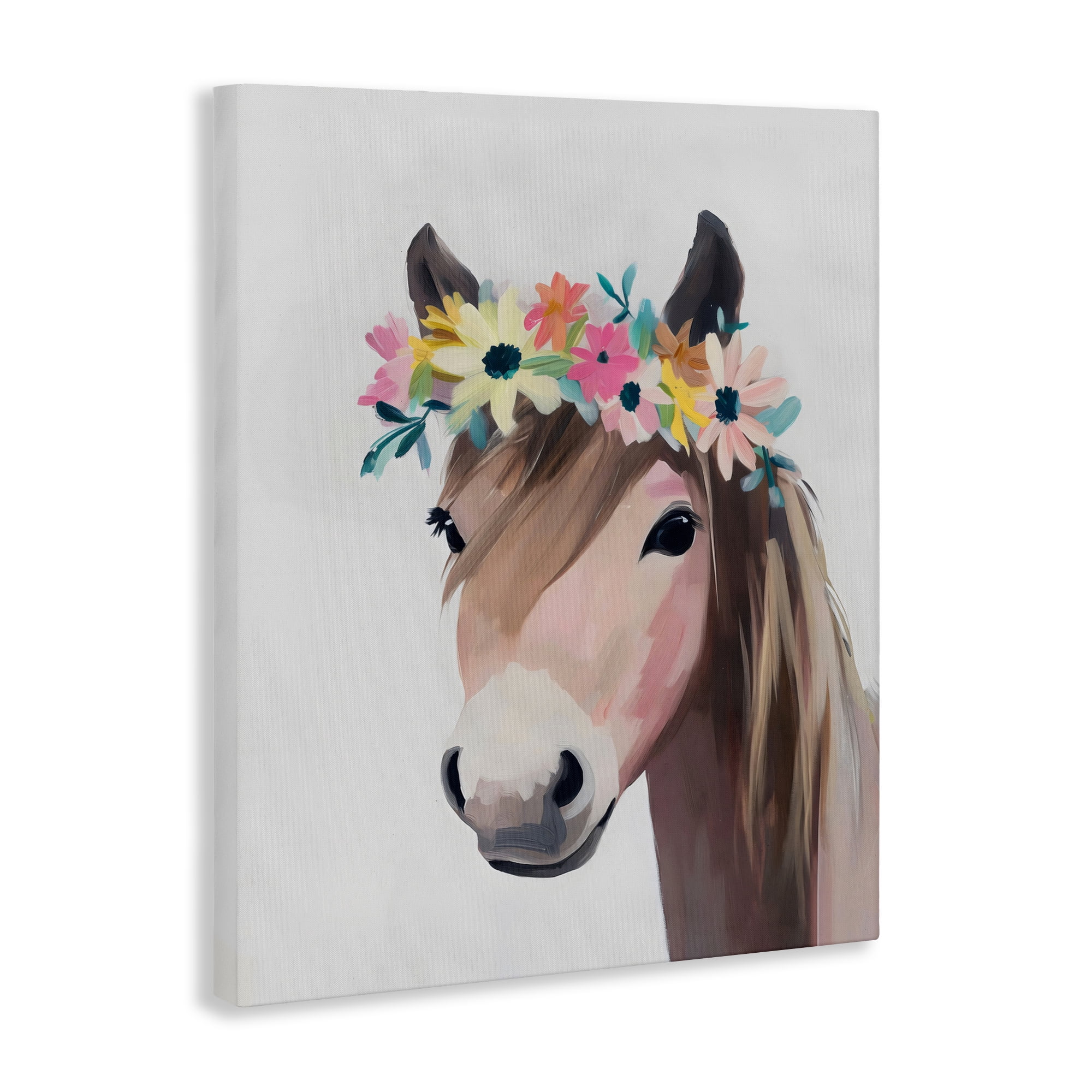 Stupell Industries Flower Crown Horse Canvas Wall Art, design by The Prints Vibe