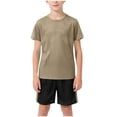 thumbnail image 2 of Swuxness Toddler Short Sleeve 2 Piece Suits Summer Casual Round Neck Tops and Short Pants, 2 of 5