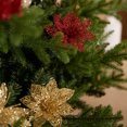 thumbnail image 2 of Miluhomne 5x4x2'' Glitter Christmas Flower Ornament Tree Decoration Silver Hollow-Out Flower, 2 of 6