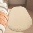 thumbnail image 5 of Summer Savings Clearance! Boovnll Rugs for Bedroom, 2x5.3Ft Super Soft Solid Color Plush Bedside Throw Rugs, Non Slip & Non Shedding Oval Bedroom Rug, for Living Room, Bedroom, Home Decor, Area Rug, 5 of 5