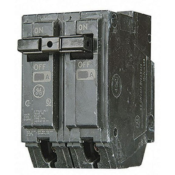 GE Plug in Circuit Breaker, THQL, Number of Poles 2, 40 Amps, 120/240VAC, Standard