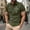 01 Army Green, variant on Men's Button-Down Short-Sleeve Shirt Shirt Collar Abstract Print Shirt Casual Beach Top