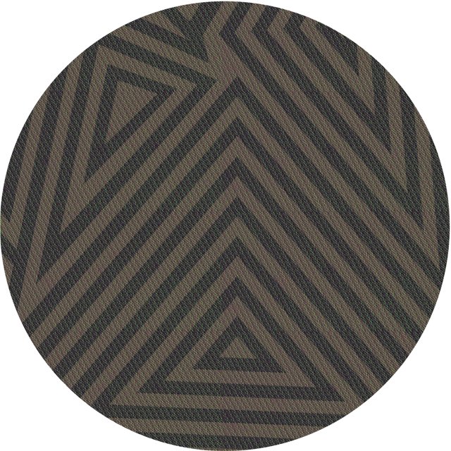 Ahgly Company Tapis Rond Lavable en Machine Intérieur Transitionnel Bordeaux Brun, 8 Pieds Rond